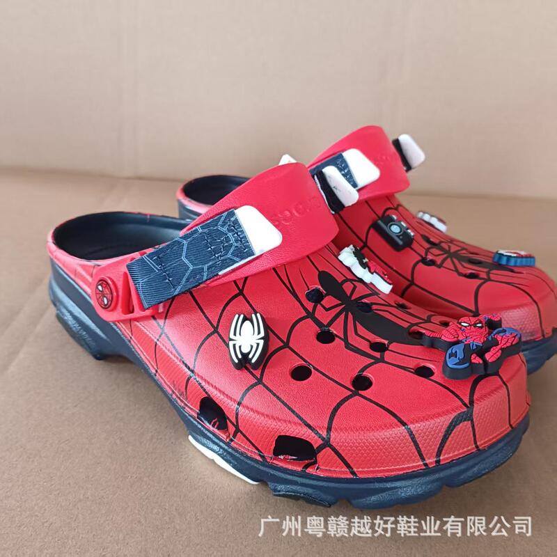 Crocs Marvel Collaboration Spider-Man Trin Clogs Beach Shoes Unisex Couple Slippers Cross-Border Manufacturer Crocs Marvel Collaboration Spider-Man Trin Clogs Beach Shoes Unisex Couple Slippers Cross-Border Manufacturer