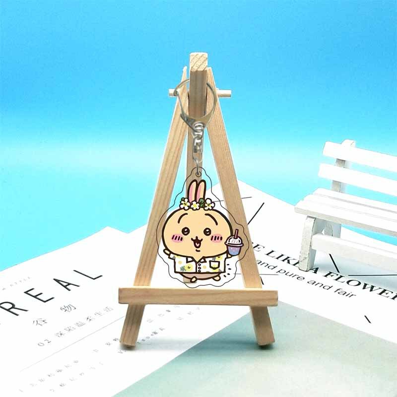 chiikawa ジイカワ ハチ小八 ins 漫画かわいいランドセル小さなペンダントアクリルキーホルダー|undefined