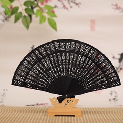 8インチカラー全沖香木扇卸売り中国ギフト扇は檀木扇のように対外貿易輸出扇を折った