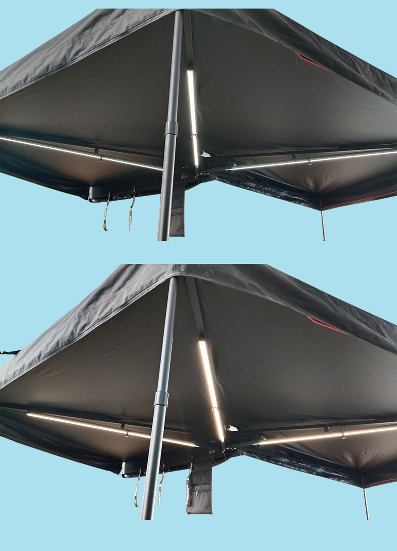 Customized 270 ° Fan-Shaped Canopy Suv Car Side Aluminum Alloy Oxford Cloth Outdoor Camping Tent Mobile Sunshade
