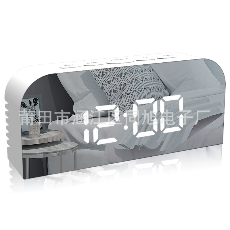 Креативный мобильный телефон зарядка зеркало электронный Повтор Будильник Светодиодный дисплей гостиничные часы Производители оптовые цифровые часы