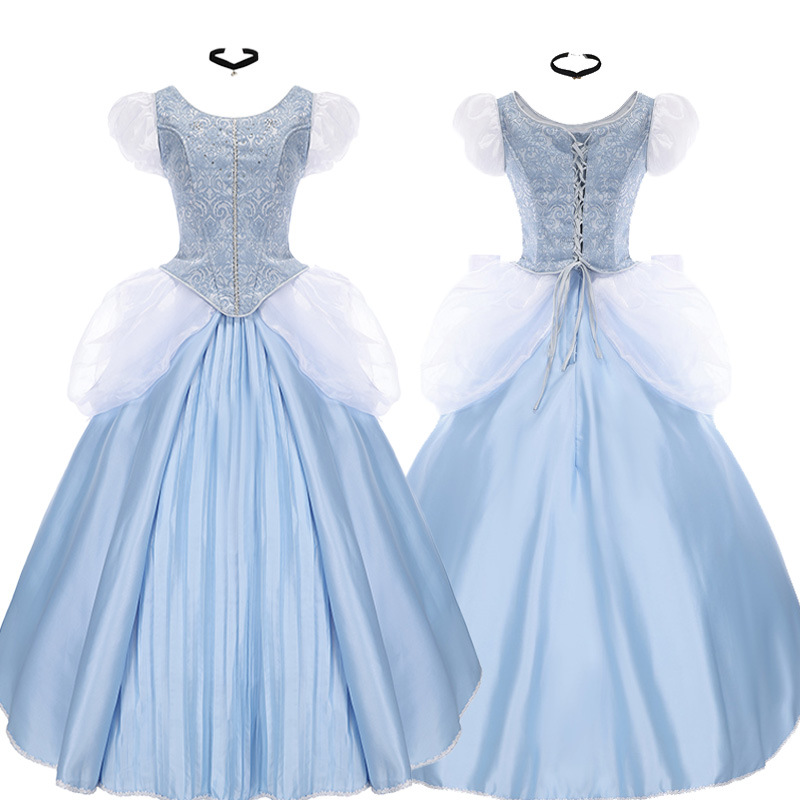 Halloween cosplay Cinderella Princess Cinderella Stage Costume Blue Dress Princess Dress
