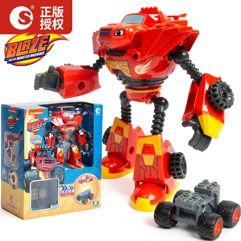 Genuine Racing Speed Whirlwind Racing Team Racing Car Toys Alloy Transforming Robot Monster Racing Gift for Children