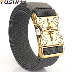 TUHSI 3.8cm New Quick Release Buckle Casual Outdoor Trend Brand Jeans Belt Canvas Belt