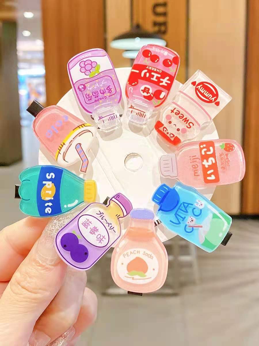 Cartoon Drink Bottle Hairpin Wholesale display picture 6