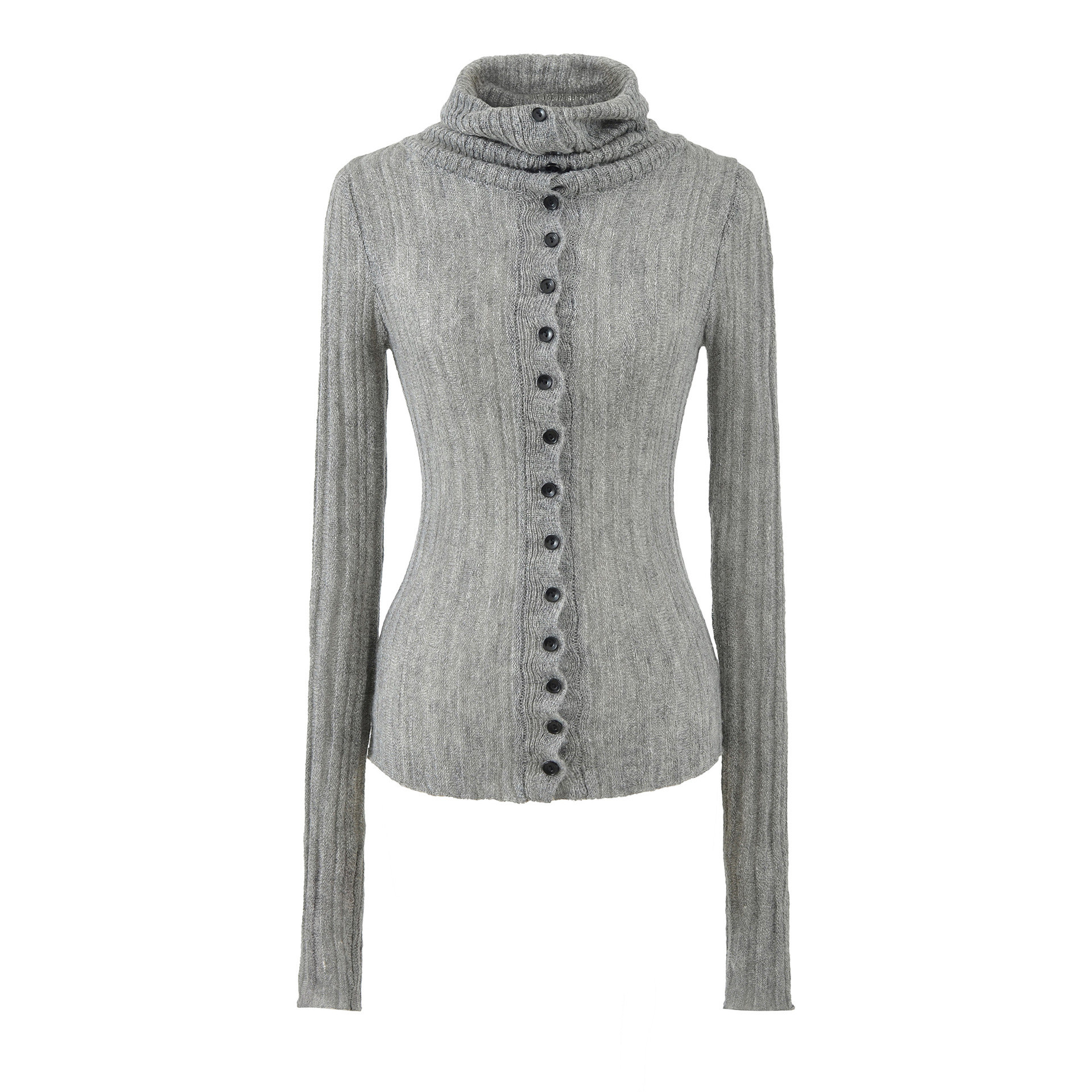 Single-Breasted Turtleneck Knitwear for Women 2025 Autumn and Winter New Style Sexy Slim Fit Inner Wear Outer Wear Bottoming Shirt Top