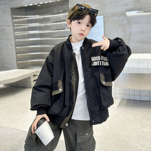 男童工装夹克衫韩版外套2025新款秋季男孩宽松休闲棒球服外贸童装