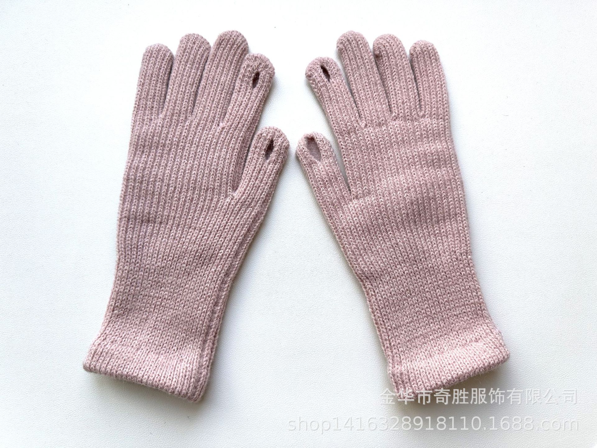 Invierno de las niñas de estilo coreano cálido puño alargado guantes de lana de alpaca gruesa lana de punto guantes de cinco dedos