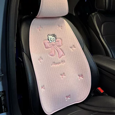 Universal seat cover | car seat cover - all-season-usebowknot-cat-pink-starry-backrest-single-piece-no-specifications
