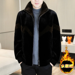 Autumn and Winter fleece-lined Thickened Hooded Jacket New Arrival Men's Fashionable All-match Slim-fit Woolen Coat Trendy Outer Wear