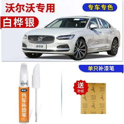 Avtomobil boya qələmləri removal - volvo-birch-silver-touch-up-pen-sandpaper