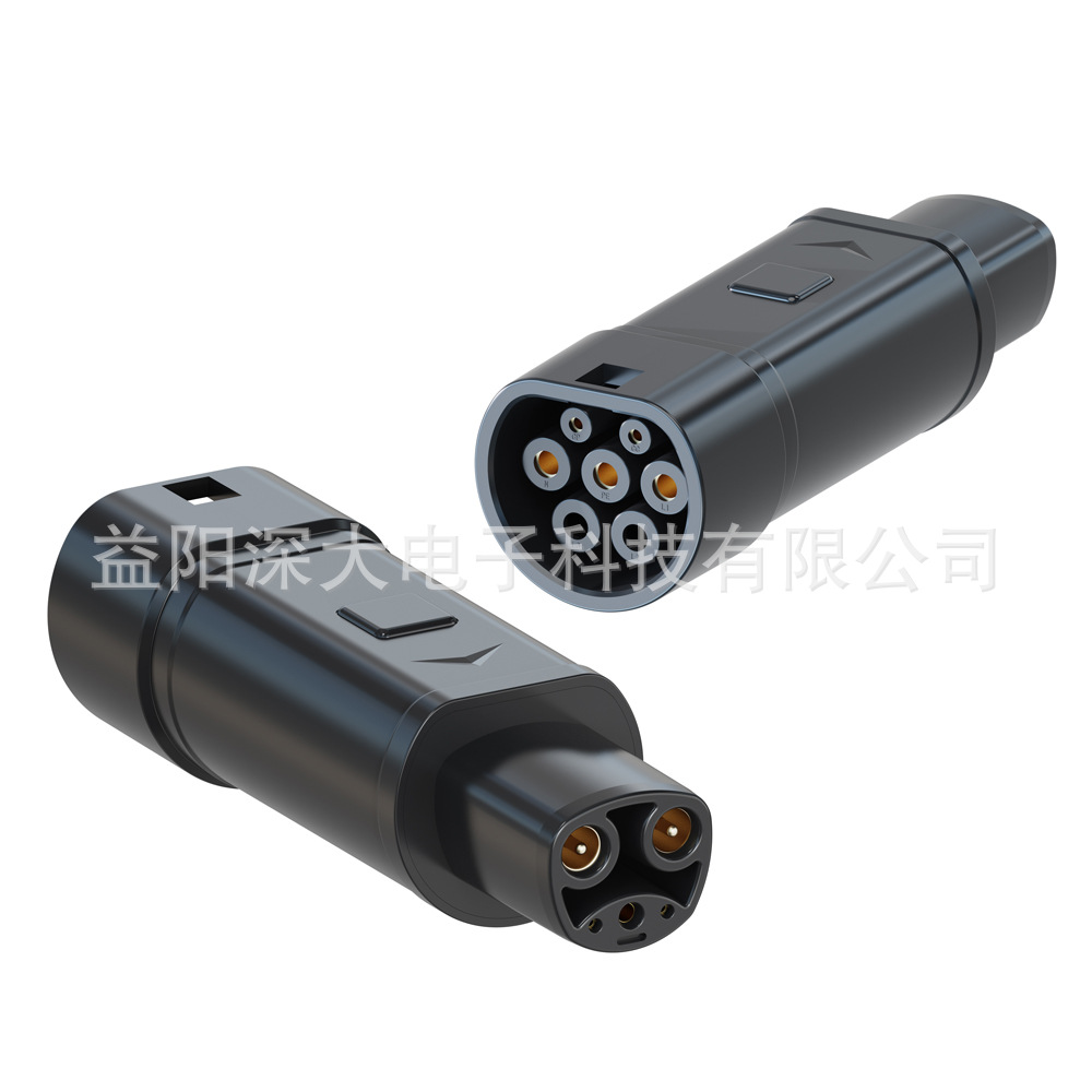 厂家批发新能源充电桩国标GBT转特斯拉充电枪转换器SD-G002