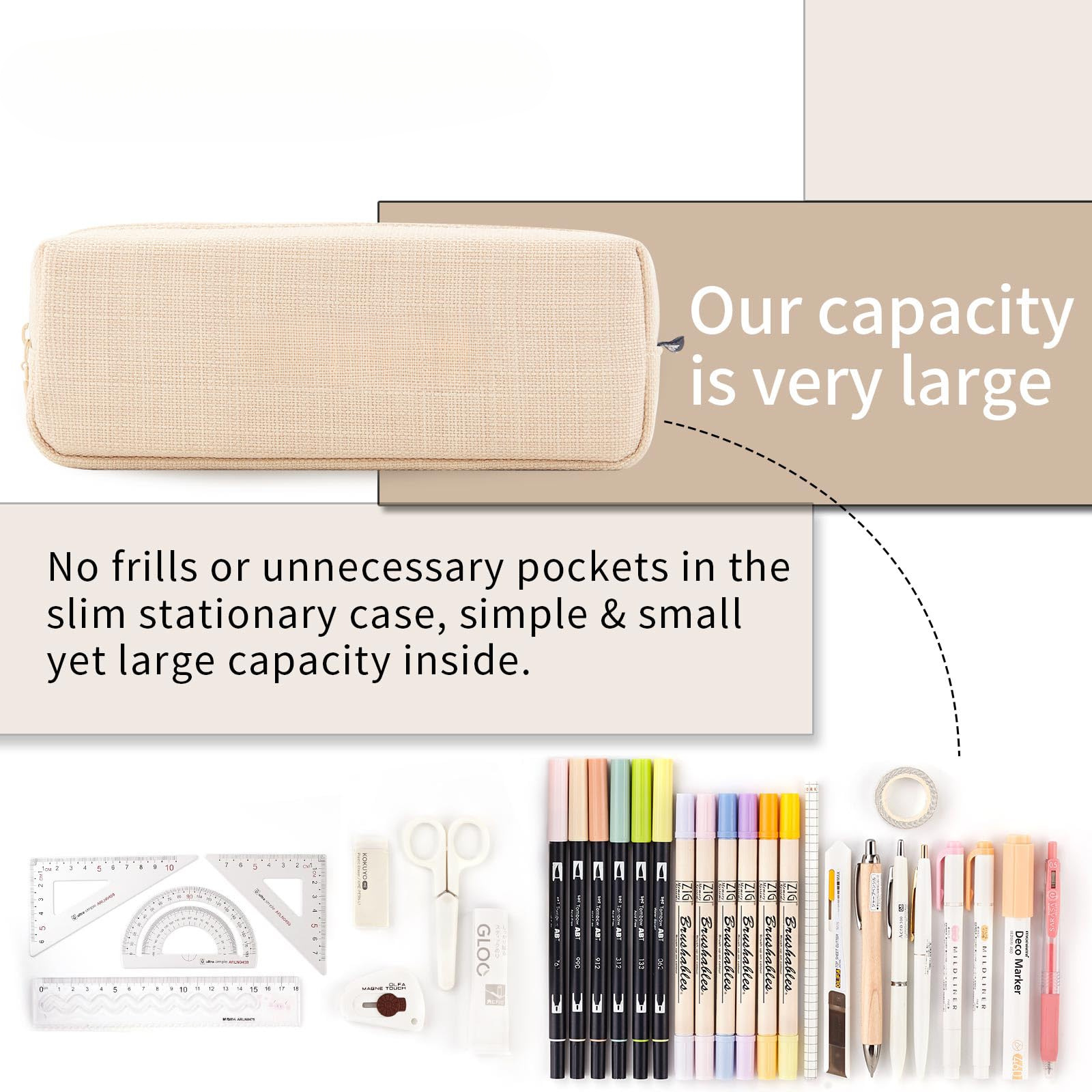 Small pencil case for students, wallet, cosmetic bag, stationery, school organizer bag, for teenagers 2