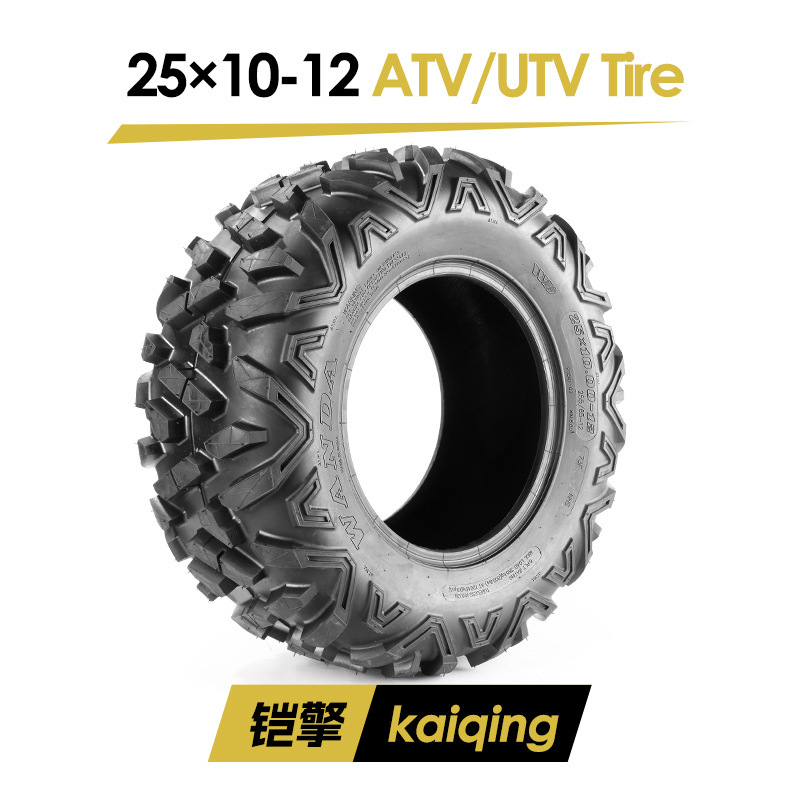 ATV四轮越野车沙滩车配件AT25X10-12寸越野加厚真空外轮胎12寸A花|undefined