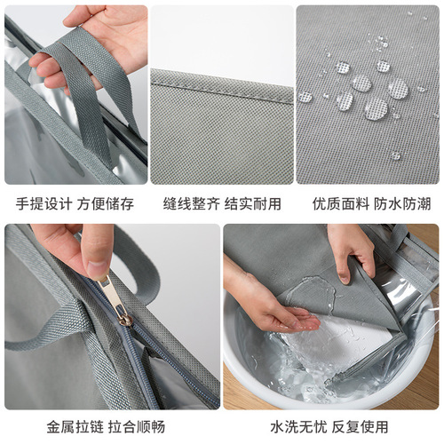 Household bag storage bag wardrobe moisture-proof transparent leather bag dust bag sealed bag protection bag storage hanging bag