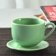 100ml帶手柄陶瓷小茶杯家用中式功夫茶杯精致貴氣有耳喝茶杯德化