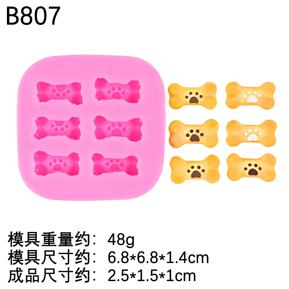 Mini galletas de hueso, pastel pequeño, molde de plástico de piedra, yeso de bricolaje, vapor de queso, adornos de chocolate, molde de silicona