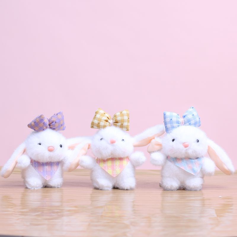 インターネット有名人のリボンバニーペンダントかわいいぬいぐるみ人形バッグペンダントキーホルダー布人形人形|undefined