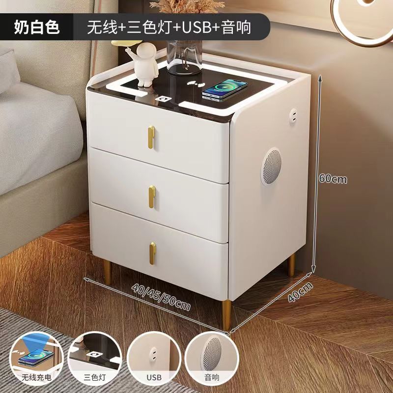 Y66#화이트 스마트 모델 + 램프 + USB + 블루투스 스피커