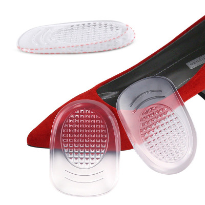 现货方格颗粒后垫带粘性加厚后脚垫GEL减震鞋垫增高半垫垫