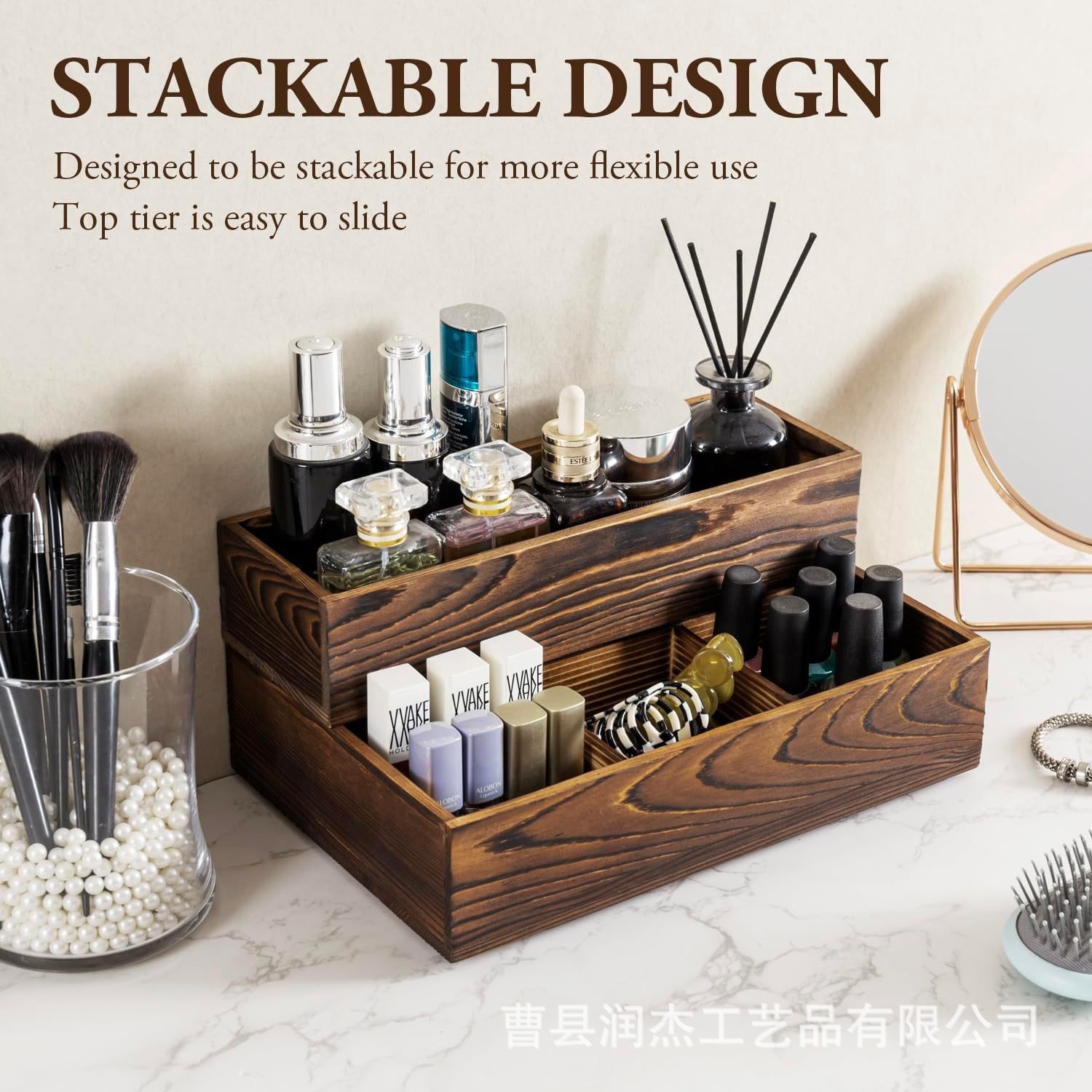 Retro wooden storage box