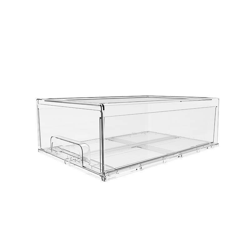 Caja de almacenamiento de plástico cosmético de escritorio transparente de gran capacidad para ropa juguetes ropa interior caja de almacenamiento tipo cajón