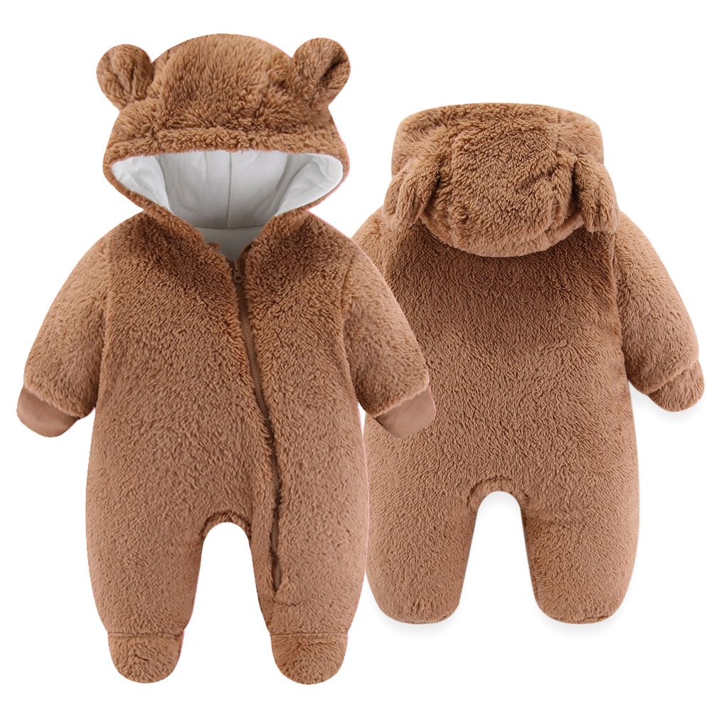 새로운  오프닝 가방 손 가방 발 플란넬 가을과 겨울 두껍게 결합 된 등반 옷  모자 옷