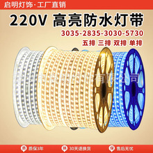 led灯带2835软灯条5730灯带220v高压超亮户外防水批发工程照明