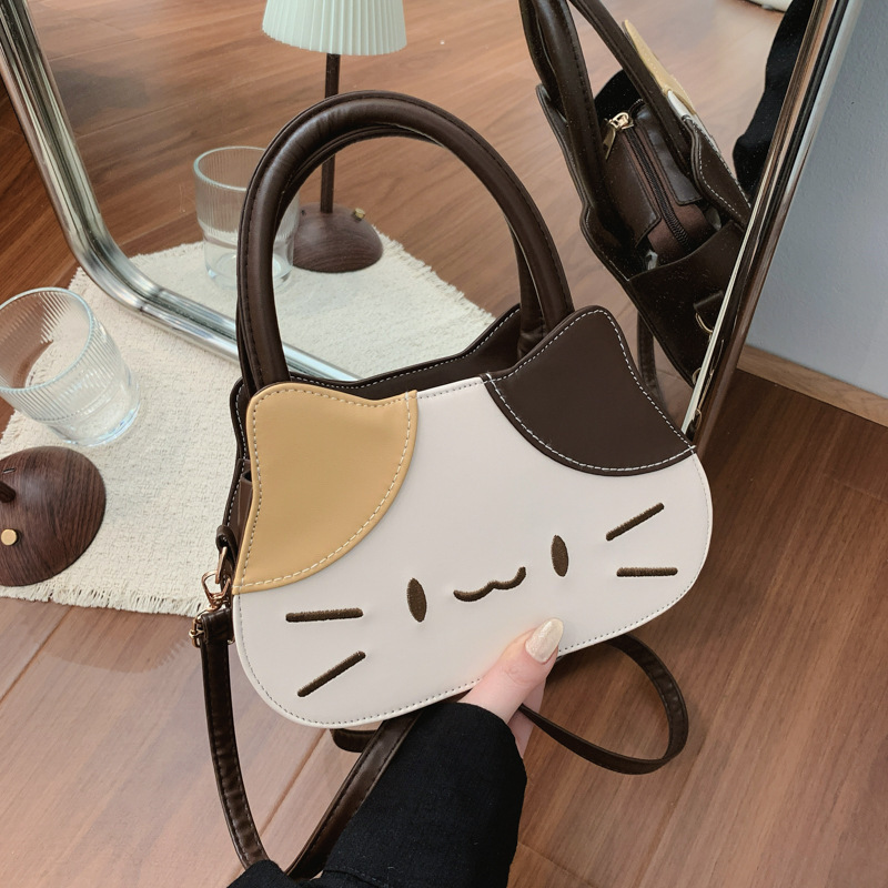 Color-Blocking Cute Cat Handbag for Women, Cartoon Fashion Stylish Shoulder Bag, Versatile Casual Crossbody Bag for Girls, Trendy Color-Blocking Cute Cat Handbag for Women, Cartoon Fashion Stylish Shoulder Bag, Versatile Casual Crossbody Bag for Girls, Trendy