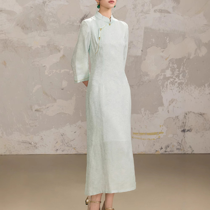 New Chinese-Style Silk Dress 2026 Summer New Model Chinese Style Super Fairy-Like Ancient Style High-End Improved Version Qipao Dress