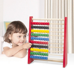 Kindergarten Early Education Wooden Calculation Rack Math Addition and Subtraction Abacus Ten-Speed First Grade Big Abacus Mental Arithmetic Counter