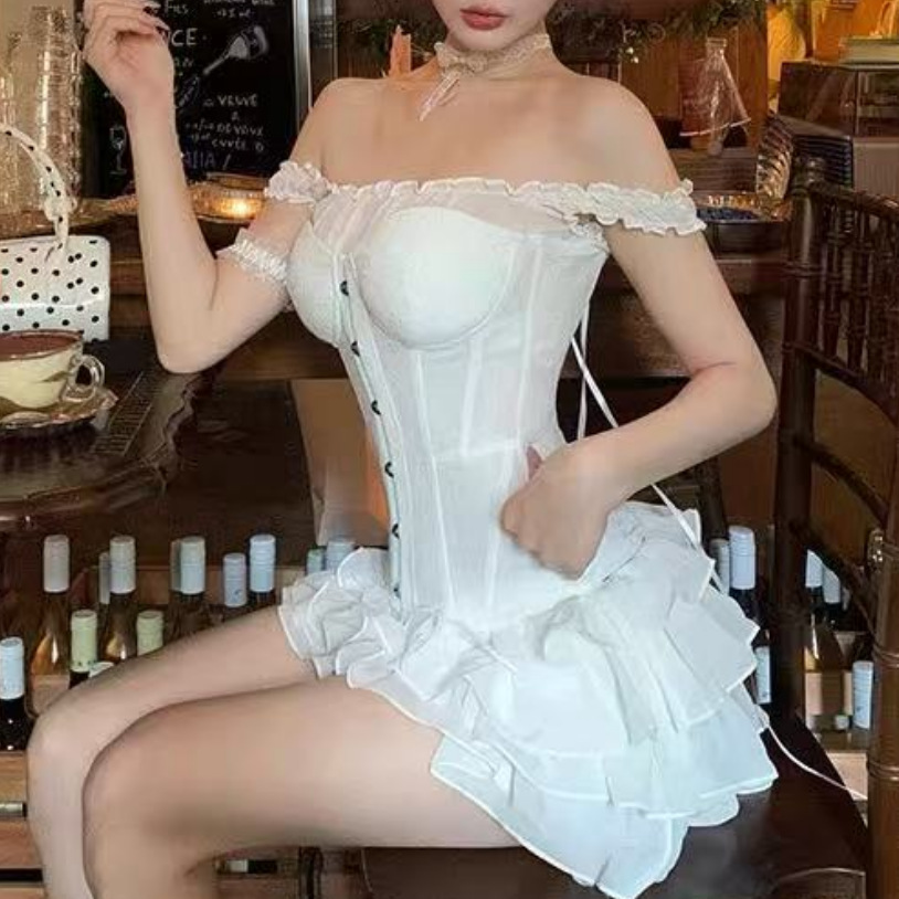 Lace Sexy Hot Girl Shapewear Palace Corset Wedding Dress Bottoming Shapewear Ready for Delivery