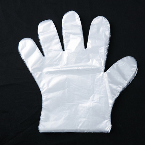 100 pieces thickened disposable gloves transparent PE plastic film gloves beauty catering takeaway food gloves