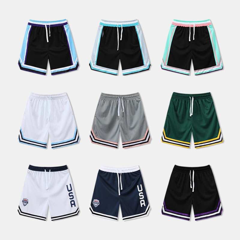 Wholesale summer new American basketball shorts sports casual pants trendy street style quarter pants fitness running men