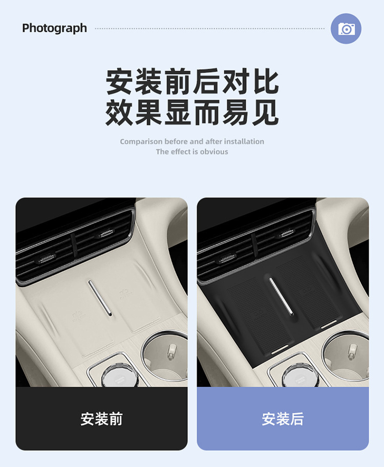 Suitable for 25 Fengyun T11 Central Control Wireless Charging Silicone Anti-Slip Mat to Protect Car Supplies Special Modification Accessories