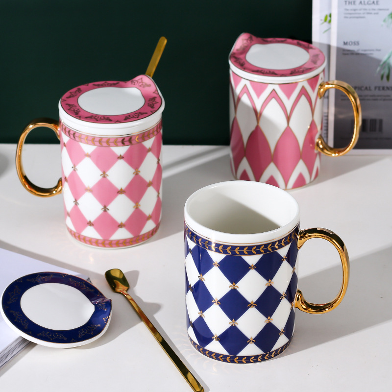 Creativo simple de moda cerámica taza de oficina regalo taza de café taza de agua taza de desayuno de pareja