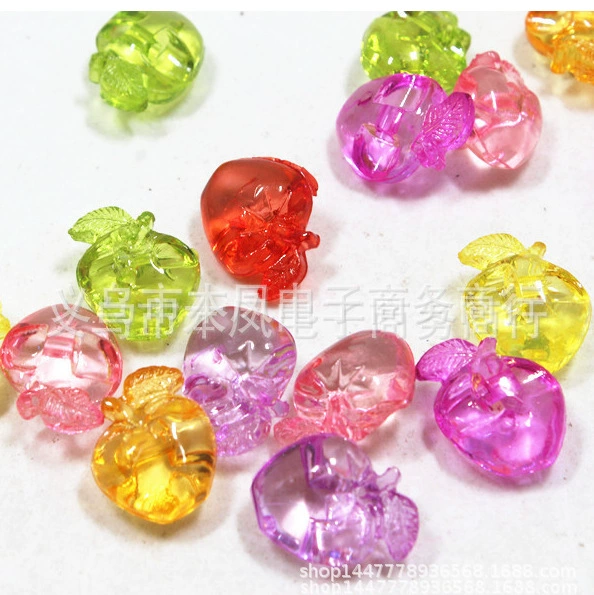 Детские бусины Apple, акрил прозрачный, ручная работа, аксессуар, принадлежности