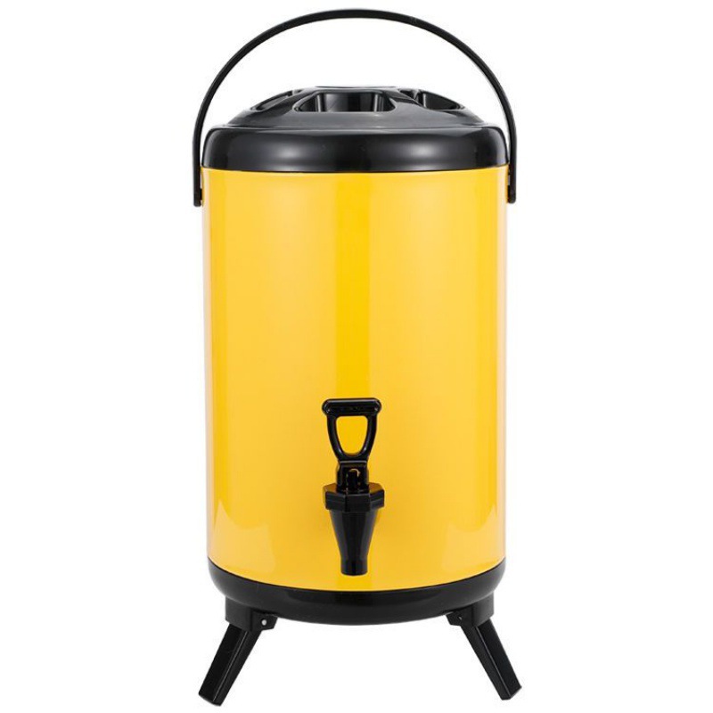 Barril de aislamiento térmico de té de leche de 10 litros barril de acero inoxidable barril de aislamiento térmico de doble capacidad barril de aislamiento térmico de aislamiento frío tienda comercial NaYou