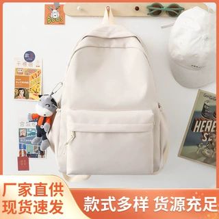 跨境休闲书包韩版原宿初高中大学生ins简约百搭双肩包潮流背包