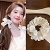 Zhao Lusi, the same double -layer hollow lace hair ring, Korean blogger fever ballet sweet sweet hair rope large intestine circle