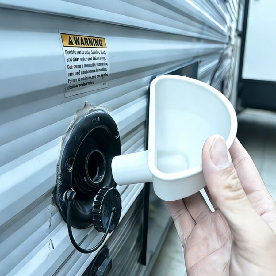 Cross-border bestseller 3D-printed freshwater storage tank filling funnel suitable for various RVs and trailers