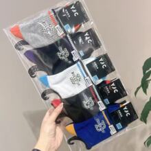 2025秋冬网红新款男女士中高筒精梳棉袜 学生学院风运动休闲棉袜