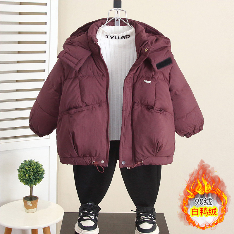 6902 chaqueta de plumón de pato blanco para niños chaqueta de algodón grueso para niños 2025 nueva ropa de invierno ropa de algodón para bebés de moda