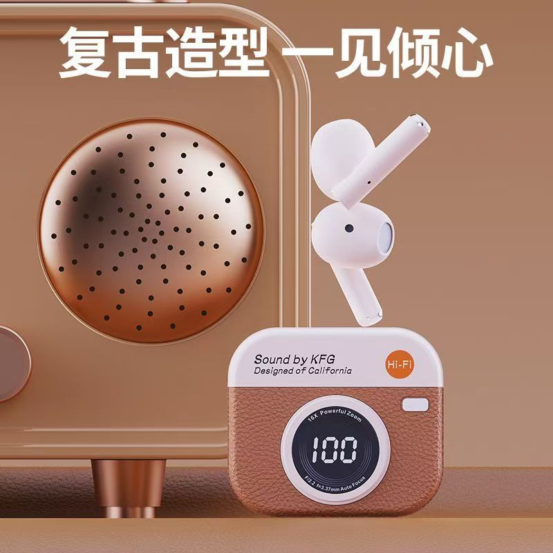 ベルリンの声カメラ無線bluetoothイヤホン2025新型レトロ高音質ノイズ低減高颜値超長航続|undefined