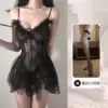 Чёрный (W1, чёрные сетчатые чулки)