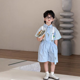 Подтяжки для мальчиков, летняя свежая детская рубашка, платье, костюм, для подиума