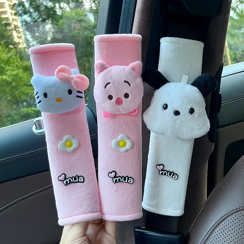 Protector de Hombro para Cinturón de Seguridad de Terciopelo de Cristal para Asiento Infantil