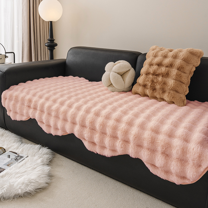 Francia de forma especial engrosada tela de seda de peluche 2024 nuevo otoño invierno de alta calidad sensación fija cojín antideslizante