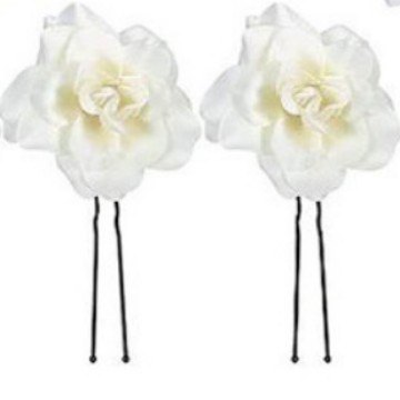 Tocado nupcial rosa roja cabeza flor horquilla clip en forma de U accesorios horquilla tostada Ropa Accesorios para el cabello boda femenina