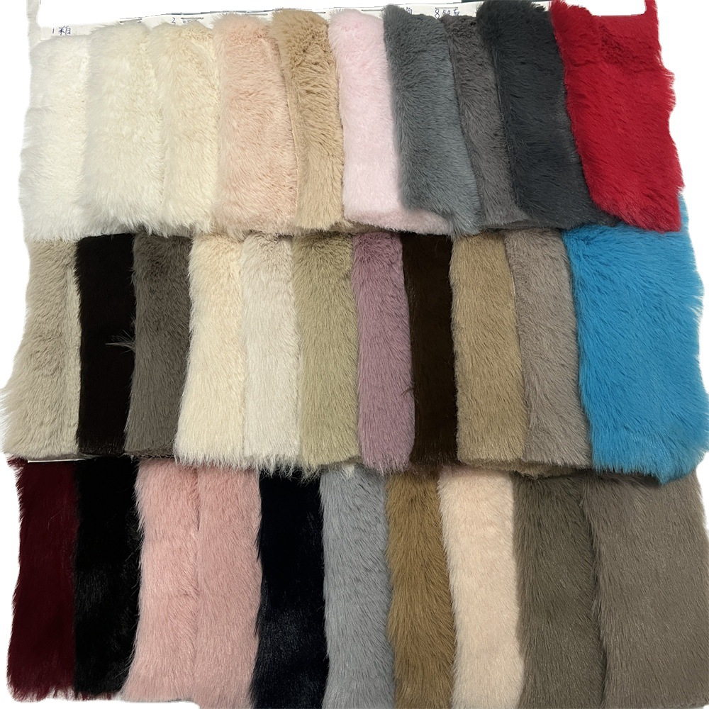 现货2CM大兔毛面料20毛獭兔毛1500大兔毛鞋材衣服玩具毛绒